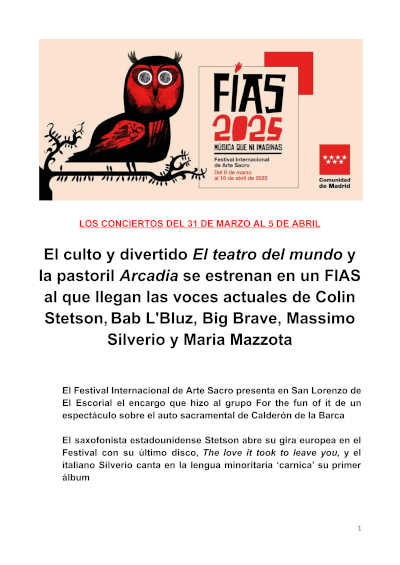 Estrenos de *El teatro del mundo* y *La pastoril Arcadia* en un FIAS con voces actuales, combinando culto, diversión y nuevas miradas escénicas.