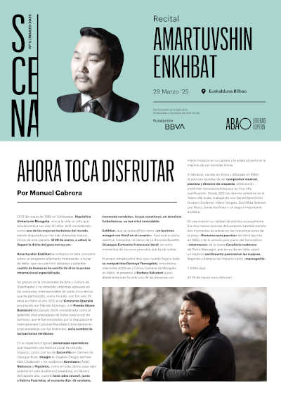 ABAO Bilbao Opera ofrece una experiencia única en la ópera italiana con la destacada actuación del barítono Amartuvshin Enkhabat.