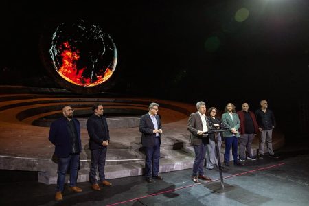 Rivero en la rueda de prensa Giovanna d’Arco