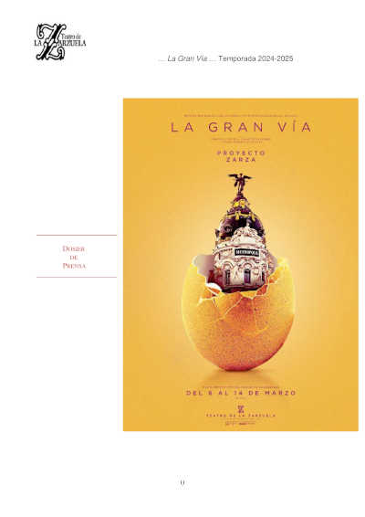 "La Gran Vía" en el Teatro de la Zarzuela es la revista de actualidades más famosa del teatro lírico español.