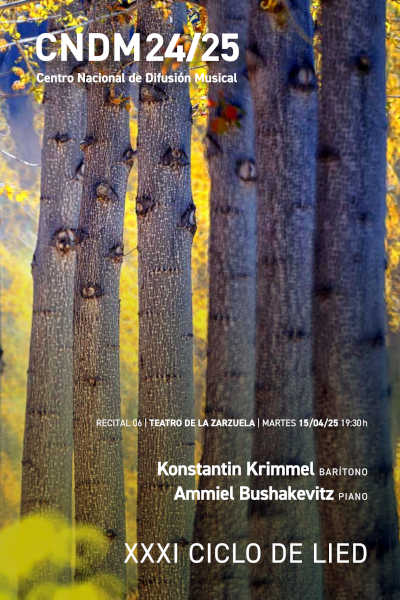 El barítono Konstantin Krimmer participa en el Ciclo de Lied del CNDM y el Teatro de la Zarzuela, consolidando su presencia en la escena lírica española.
