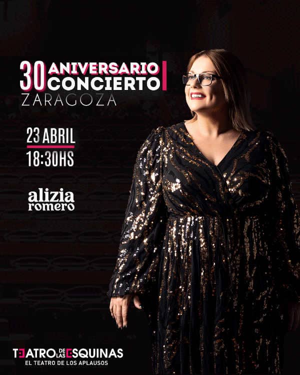 Alizia Romero conmemora 30 años de trayectoria con un concierto exclusivo y sorpresas en el Teatro de las Esquinas. Un homenaje a su carrera artística.