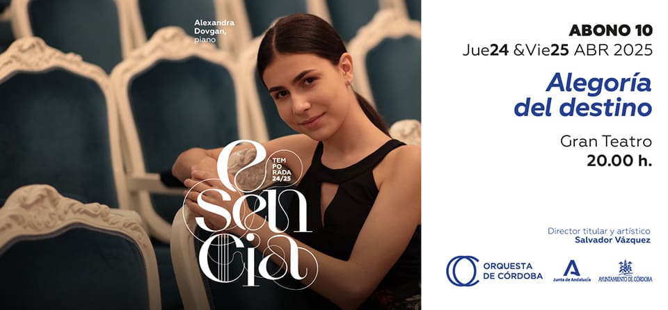 La Orquesta de Córdoba ofrecerá tres conciertos junto a la pianista Alexandra Dovgan y el maestro Salvador Vázquez
