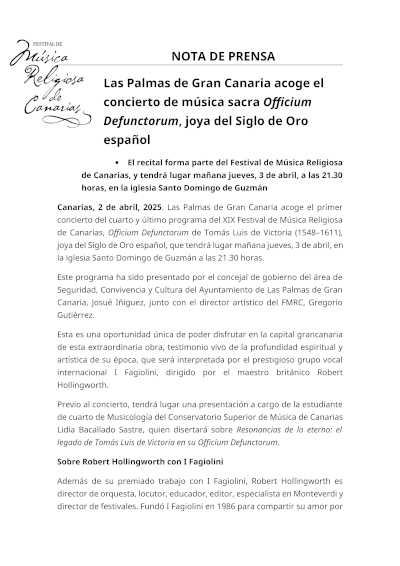 La soprano Olalla Alemán y el clavecinista Luis Antonio González ofrecen en Arrecife un recital de canciones y arias espirituales de Bach.