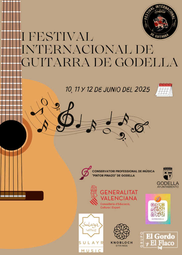 El Conservatorio Profesional de Música de Godella celebrará el Primer Festival Internacional de Guitarra