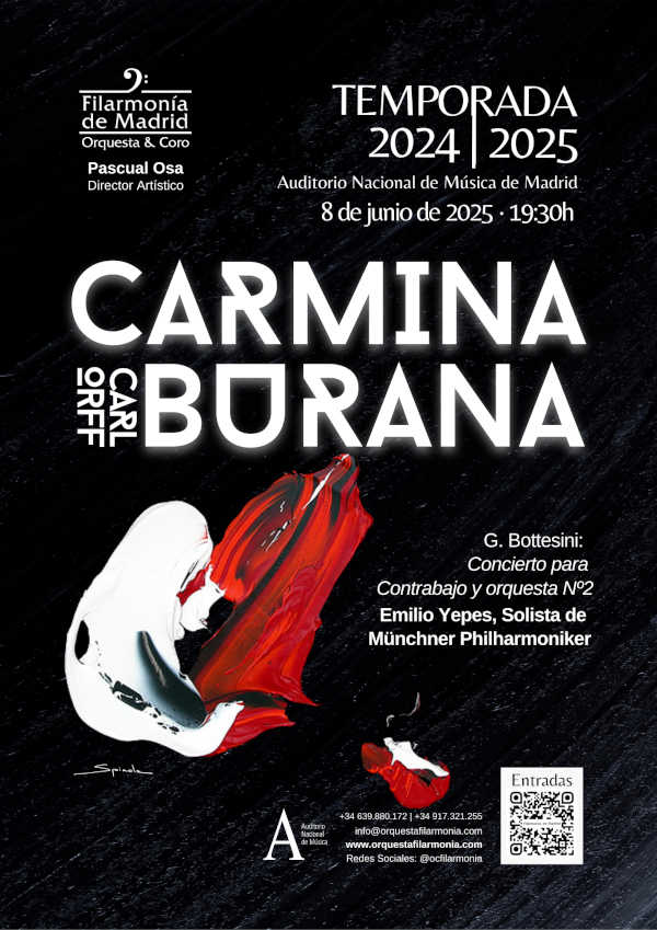Filarmonía de Madrid presenta Carmina Burana y Bottesini con Emilio Yepes como solista invitado