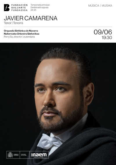 El tenor Javier Camarena clausura la Temporada 24-25 de Fundación Baluarte con una gala lírica junto a la OSN