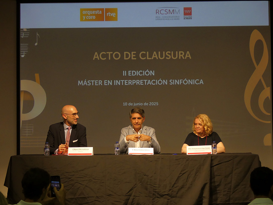 La Orquesta y Coro RTVE y el RCSMM clausuran la II edición del Máster en Interpretación Sinfónica