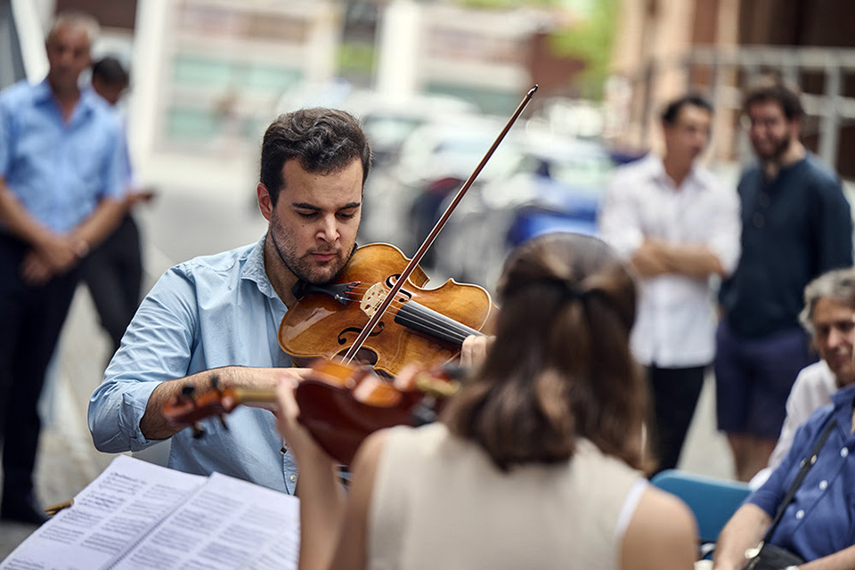 Actuación de Cuarteto Iberia durante la presentación del Festival Escenas de Verano 2025 - © Pablo Lorente