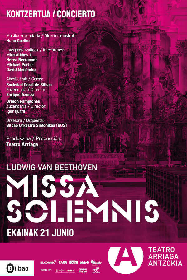 Missa Solemnis, la obra maestra de Beethoven, pone el colofón a la presente temporada del Teatro Arriaga