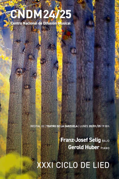 El bajo Franz-Josef Selig y el pianista Gerold Huber cierran el XXXI Ciclo de Lied del CNDM y el Teatro de la Zarzuela