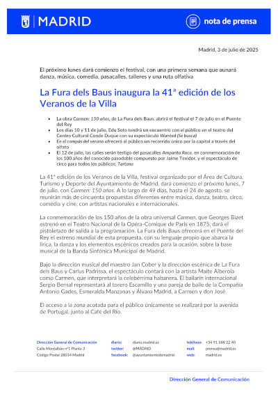 La Fura dels Baus inaugura la 41ª edición de los Veranos de la Villa