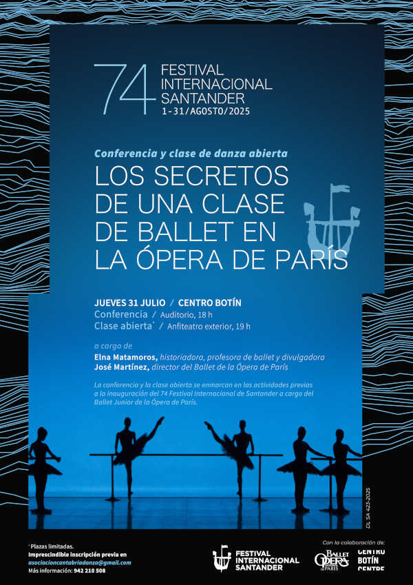 El Festival Internacional de Santander organiza una conferencia y una clase abierta de danza en la jornada previa a la inauguración