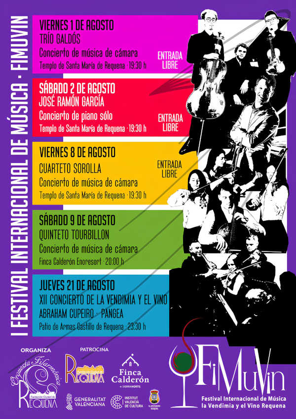 La Orquesta Filarmónica de Requena presenta los cinco conciertos que albergará el Festival FiMuVin 2025