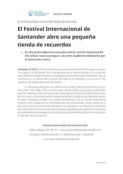 El Festival Internacional de Santander inaugura su 74 edición con el Junior Ballet de la Ópera Nacional de París