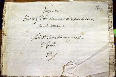 Partitura original manuscrita S. XVIII