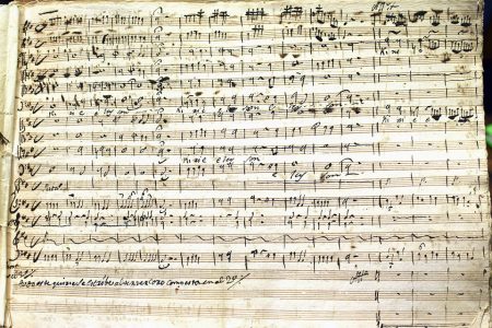 Partitura original manuscrita S. XVIII