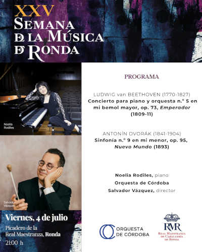 La Orquesta de Córdoba y la pianista Noelia Rodiles, juntos en Ronda