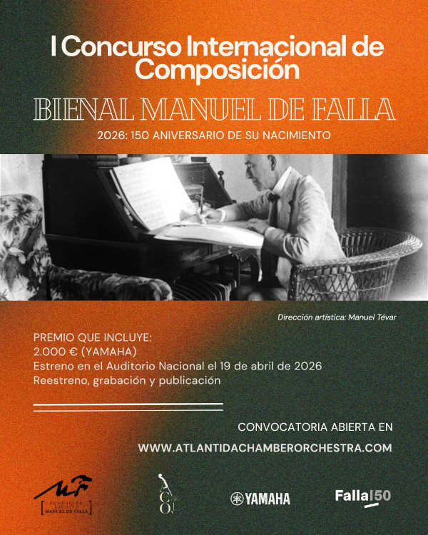 Erick Garcés, ganador del I Concurso Internacional de Composición “Bienal Manuel de Falla”
