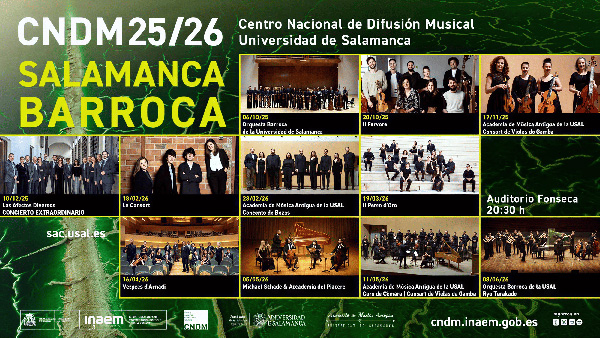 El CNDM y la Universidad de Salamanca presentan la 13ª edición del ciclo Salamanca Barroca