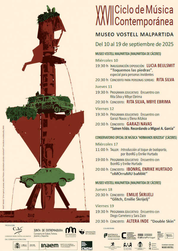 El CNDM y el Museo Vostell Malpartida presentan la 27ª edición del Ciclo de Música Contemporánea
