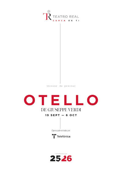 El Teatro Real inaugura su 29ª temporada con Otello, de Giuseppe Verdi