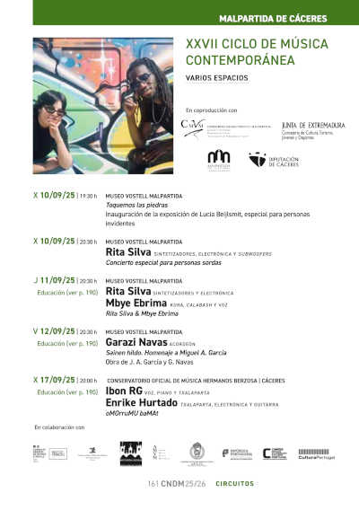 El CNDM y el Museo Vostell Malpartida presentan la 27ª edición del Ciclo de Música Contemporánea