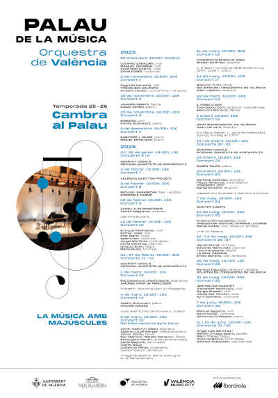 El Palau de la Música potencia “Cambra al Palau”, dedicado a la música de cámara con 33 conciertos, 14 más que la edición pasada