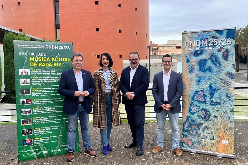 El CNDM y la Sociedad Filarmónica de Badajoz presentan el ciclo Badajoz Actual