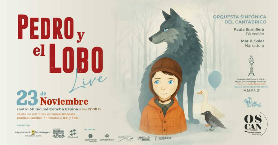 La OSCAN presenta "Pedro y el Lobo Live" en el Teatro Concha Espina de Torrelavega