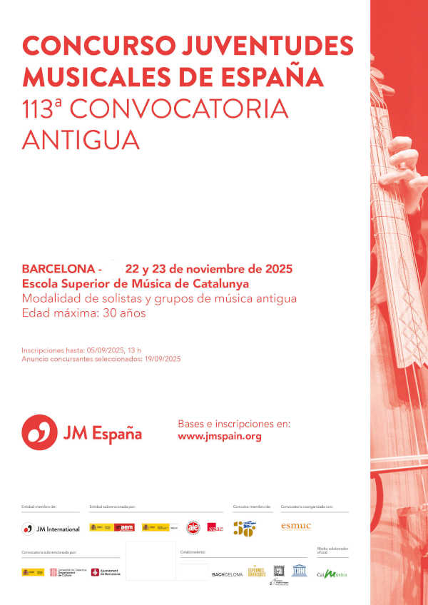 La violonchelista barroca Laia Terré gana el Concurso de Música Antigua de Juventudes Musicales de España