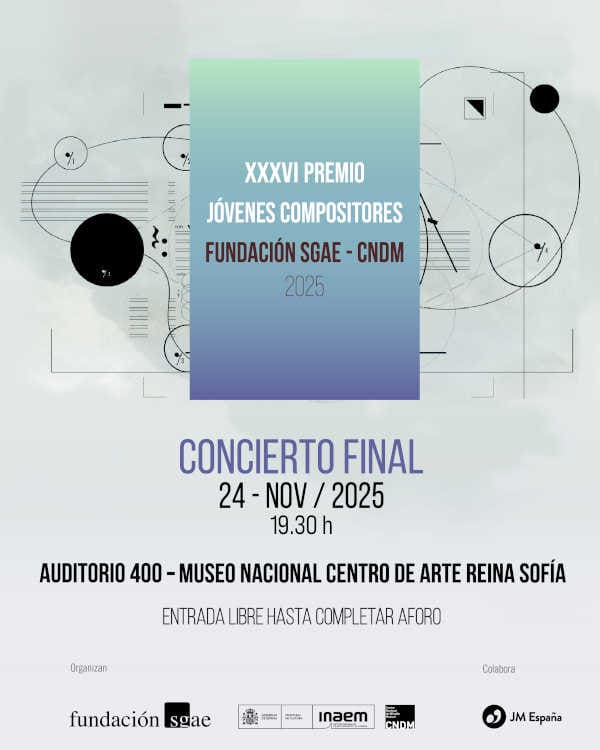 Fundación SGAE y CNDM celebran el concierto final del Premio Jóvenes Compositores 2025
