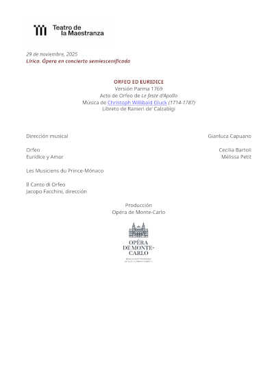 Cecilia Bartoli revive la pasión de Orfeo ed Euridice de Gluck en el Teatro de la Maestranza de Sevilla