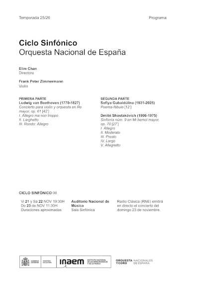 Elim Chan debuta con la Orquesta Nacional de España en un programa con obras de Beethoven, Gubaidúlina y Shostakóvich