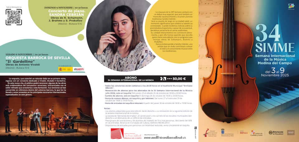 La OSCyL, con Leonard Wacker y Luis María Suárez, en la Semana Internacional de la Música de Medina del Campo