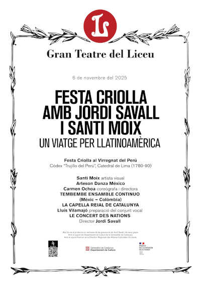 Jordi Savall lleva su «Fiesta Criolla» al Liceu: Un viaje único a las raíces musicales de Latinoamérica
