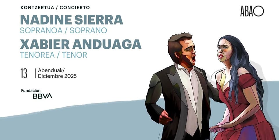 ABAO Bilbao Opera cuelga el cartel de «Entradas agotadas» en el excepcional concierto de Nadine Sierra y Xabier Anduaga