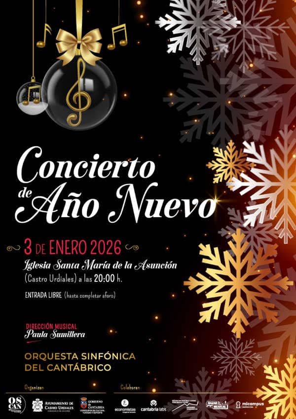 La OSCAN ofrecerá tres Conciertos de Año Nuevo en Torrelavega, Castro Urdiales y Santander