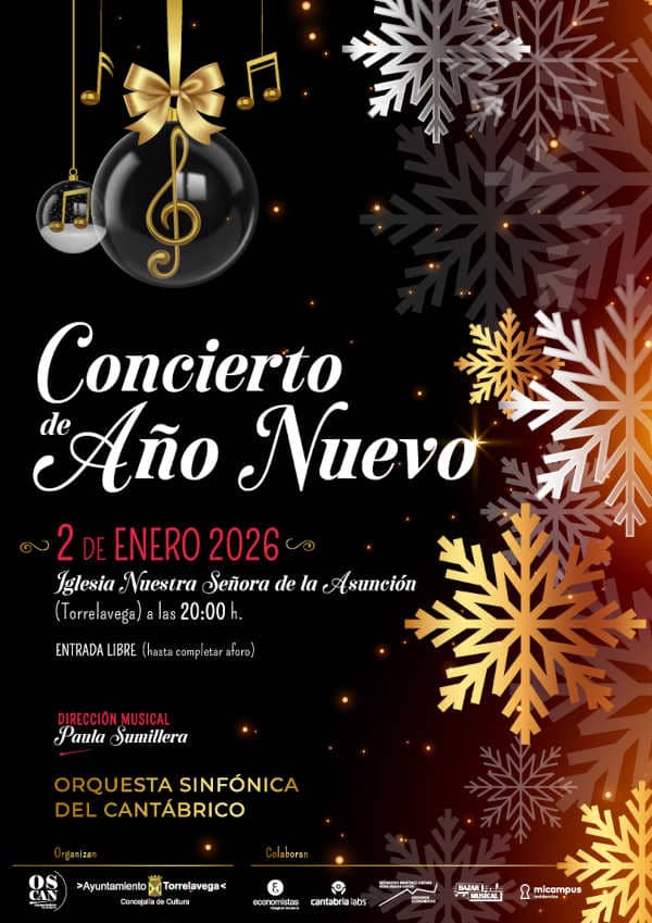 La OSCAN ofrecerá tres Conciertos de Año Nuevo en Torrelavega, Castro Urdiales y Santander