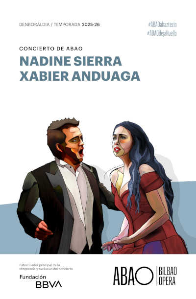 ABAO Bilbao Opera cuelga el cartel de «Entradas agotadas» en el excepcional concierto de Nadine Sierra y Xabier Anduaga