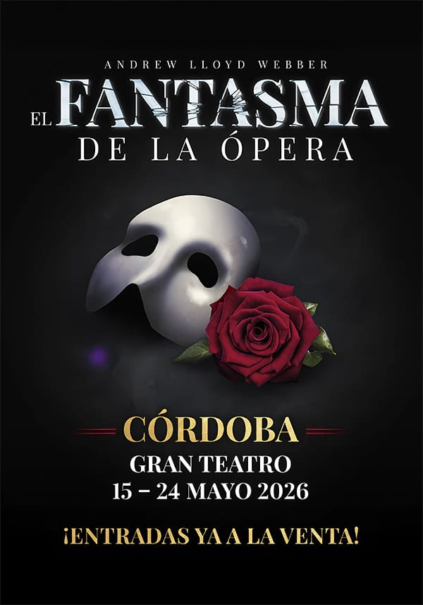 El aclamado musical «El fantasma de la ópera» llega al Gran Teatro de Córdoba