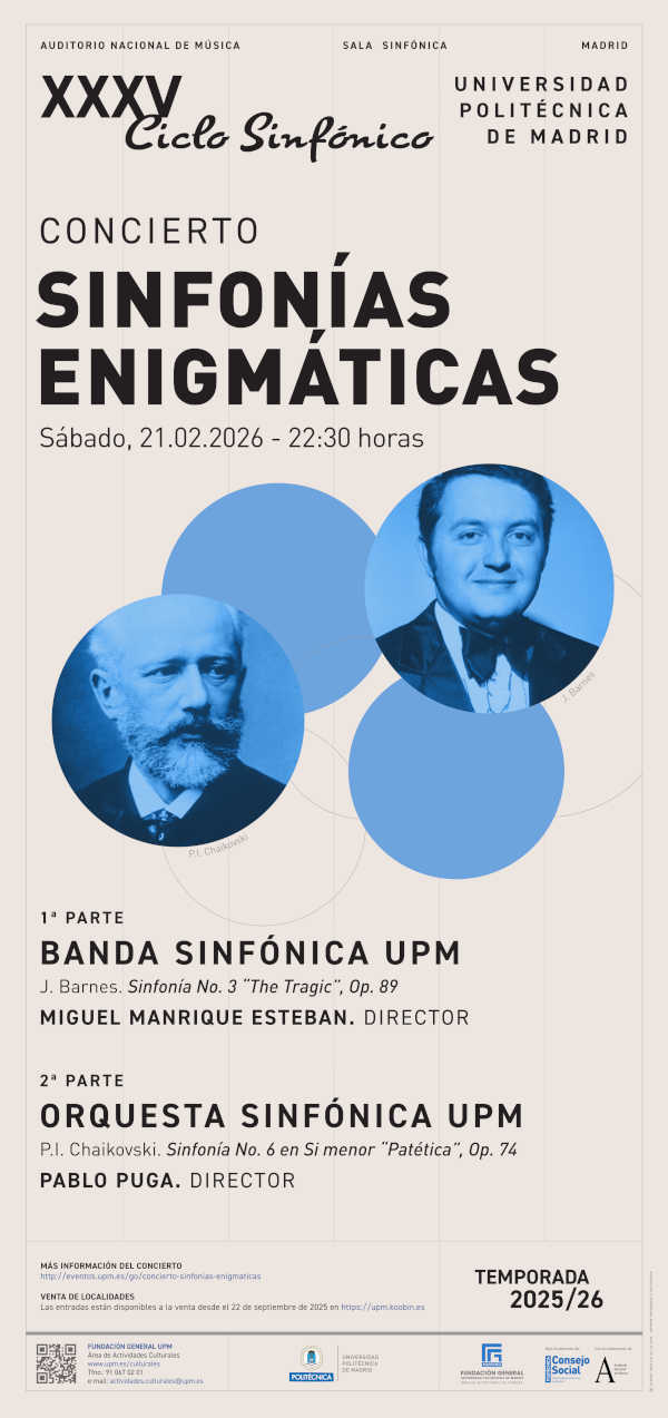 Sinfonías enigmáticas: Barnes y Chaikovski en el Ciclo Sinfónico de la UPM