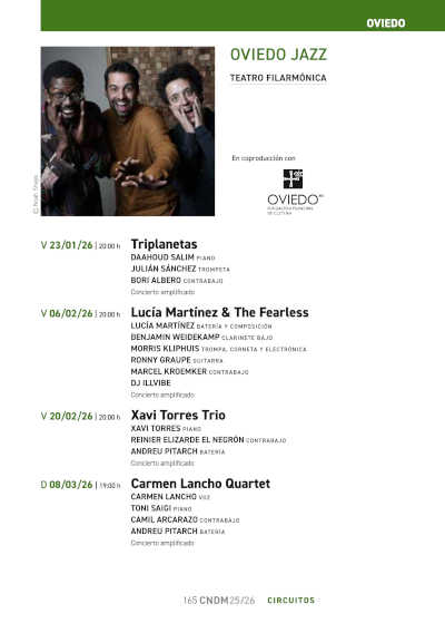 Cuatro miradas al jazz contemporáneo del Centro Nacional de Difusión Musical en Oviedo y Salamanca