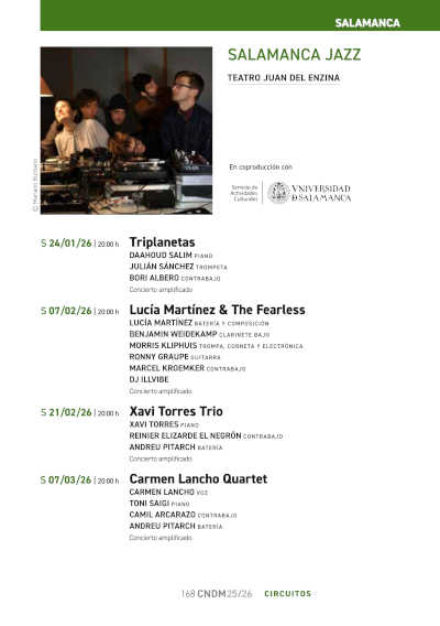 Cuatro miradas al jazz contemporáneo del Centro Nacional de Difusión Musical en Oviedo y Salamanca