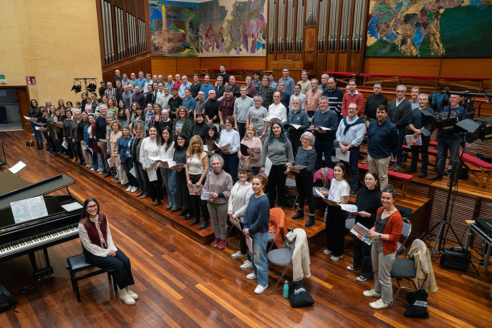 Los ensayos de «Abestu Euskadiko Orkestrarekin 2» superan su ecuador