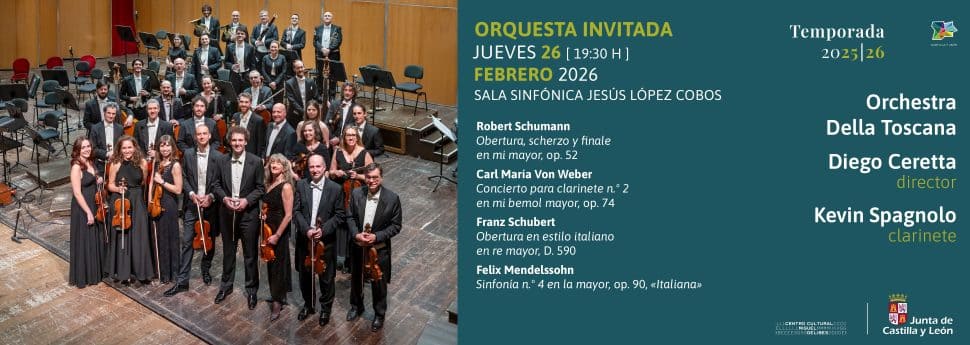 El Centro Cultural Miguel Delibes acoge la Orchestra della Toscana con Schumann, Weber, Schubert y Mendelssohn