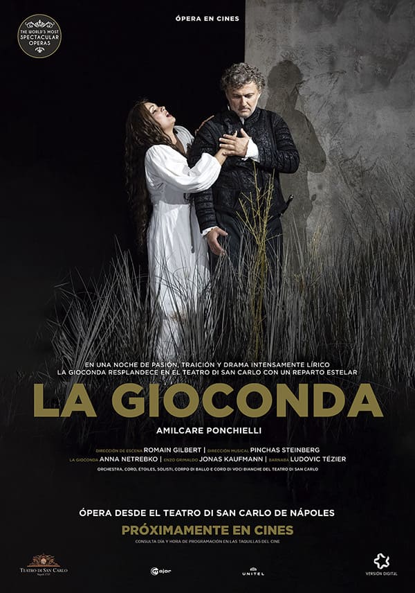 Netrebko, Kaufmann y Tézier protagonizan imponente producción La Gioconda, que llega por primera vez a cines