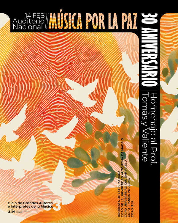 30 aniversario de Música por la Paz, el concierto de la UAM en homenaje al profesor Francisco Tomás y Valiente