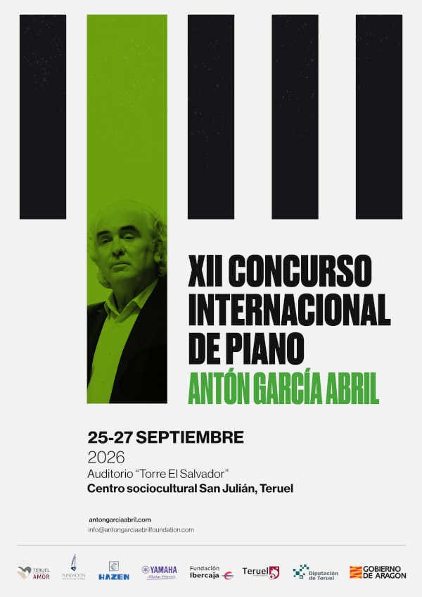 Actualizada: Se abre la inscripción al XII Concurso Internacional de Piano Antón García Abril, referente internacional