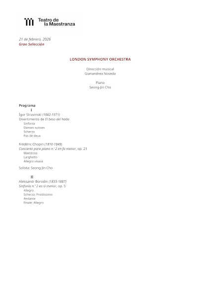 La London Symphony Orchestra conquista el Teatro de la Maestranza con un programa de grandes maestros